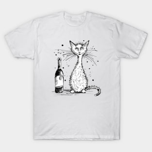 Alcohol Cat T-Shirt